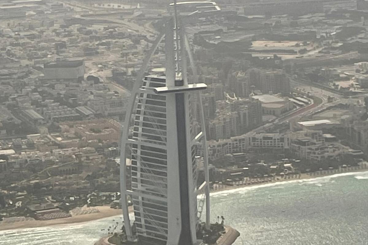 Blick aus dem Helikopter